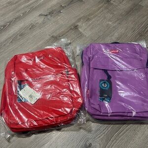Levi's Bold Red and Purple Backpack Duo
